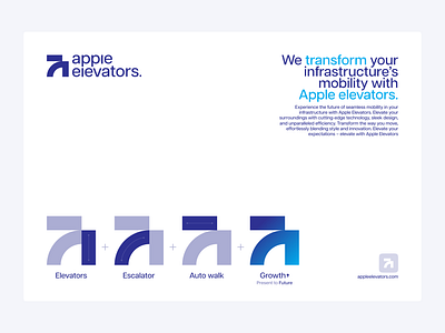 Apple Elevators || Logo aboxagency apple elevators blue branding creative logo design gradient graphic design icon logo typography wordmark