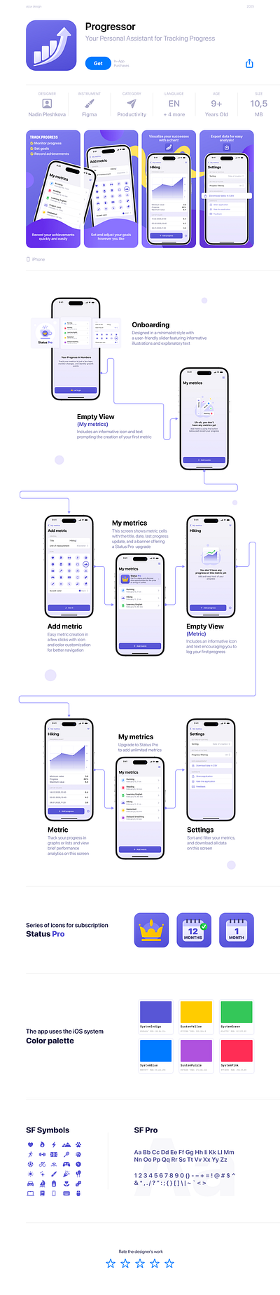 Mobile application - Progressor app application branding design figma graphic design icon illustration logo mobile app mobile application ui ux vector