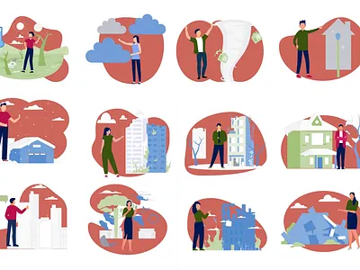 Disaster Illustration Lottie Animation animation disaster thumbnail 2 lottie man standing