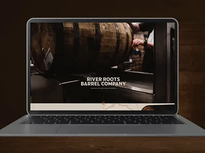 River Roots Barrel Company Website alcohol barrel bottles branding cleveland company custom design drink mobile ohio packaging pour river roots spirits video web website whiskey
