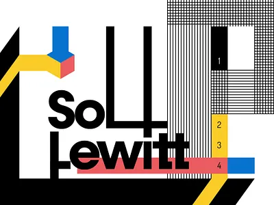 Sol Lewitt; The online museum animation landing page motion graphics museum ui