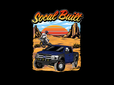 Off Road Art illustration design drawing graphic design illustration motocross off road sport t shirt truck vector