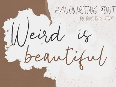 Weird is beautiful Font branding font design font font design graphic design handwriting font hello dribbble illustration logo natural notes pencil quote font script font type typography ui weird