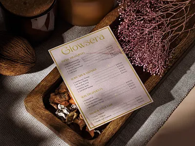 Elegant Beauty Salon Menu Card Design | Minimal & Stylish beauty beauty salon branding brochure cosmetics dribbble design elegant layout graphic design logo menu card minimal design product design salon branding spa menu