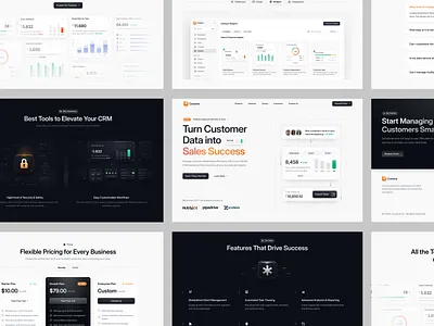 SaaS CRM Landing Page - Cusana bento clean crm crm dashboard cta dashboard website design features footer hero how it works landing page minimalist pricing saas section ui ux web design website