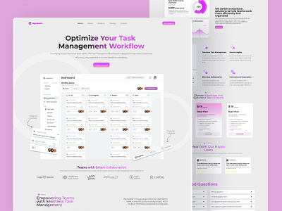 Task Management Dashboard UI – Modern & Intuitive branding design graphic design illustration ui website