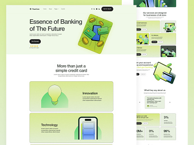 Next-Gen Banking Landing Page — Clean, Futuristic & Conversion 3d 3dui bankingui fintech futuristicdesign landingpage motion graphics productdesign ui uxui