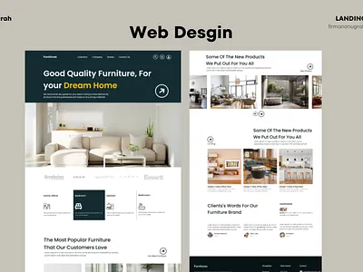 Furniture Landing Page – Clean & Modern Design branding design graphic design ui