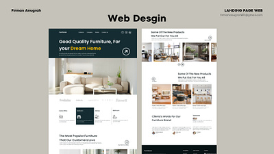 Furniture Landing Page – Clean & Modern Design branding design graphic design ui