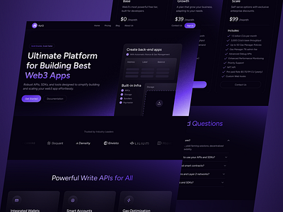 APIQ — Web3 Blockchain Website Framer Template ai ai website api api website dark website framer framer website landing page nft nft website saas saas website tech technology ui ux web design web3 web3 website website