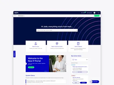 GEA IT Portal portal servicenow ui ux