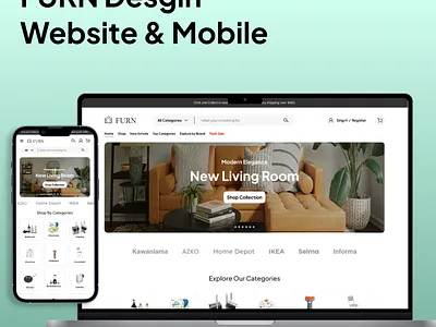 FURN – Home Furniture E-commerce Website branding design graphic design ui ux