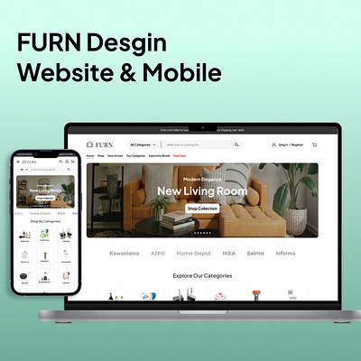 FURN – Home Furniture E-commerce Website branding design graphic design ui ux