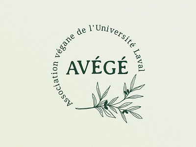 AVÉGÉ : Vegan association logo branding graphic design logo