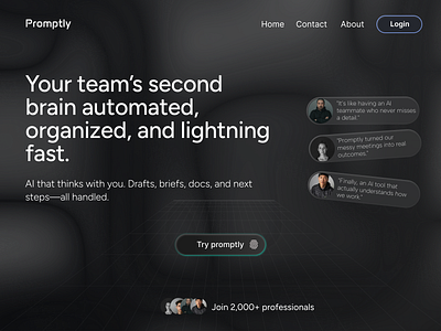 Landing page UI Saas ui