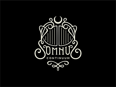 Somnus Continuum art nouveau branding dream gate logo moon typo typography vector venice