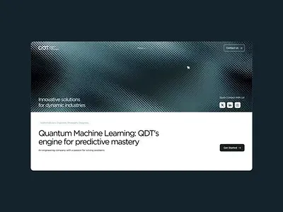 QDT.AI Landing Page Design ai agent ai landing page business website corporate branding corporate website cryptocurrency website data science website defi defi landing engineering enterprise website finance website financial website fintech fintech website landing page machine learning saas website tech website web design