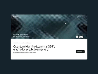 QDT.AI Landing Page Design ai agent ai landing page business website corporate branding corporate website cryptocurrency website data science website defi defi landing engineering enterprise website finance website financial website fintech fintech website landing page machine learning saas website tech website web design