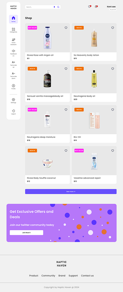 Skincare E-Commerce Website UI Design design e commerce figma store ui web design