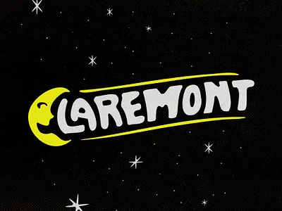 Claremont Moon illustration moon name night retro vintage