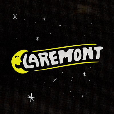 Claremont Moon illustration moon name night retro vintage