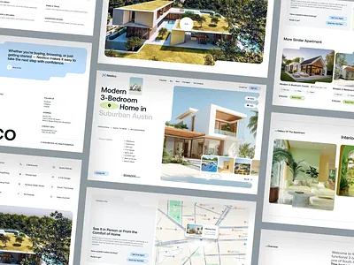 Nestico - Real Estate Property Details Page apartment creative design creative web design figma figma design home house landing page luxury minimalist modern peoperties property property agent real estate realestate uiux design web web design web designer