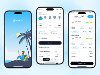 Travel Ticket Finder App – Seamless Booking Experience UI app app design booking app flight booking app ios mobile mobile app mobile ui ticket booking app travel travel app travel design travel ticket app ui design uiux