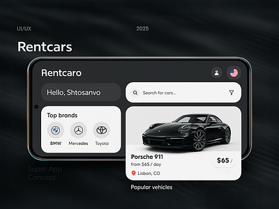 Rentcaro UI/UX Design – Car Rental Super App 3d animation branding carbookingapp carrentalapp cleandesign graphic design logo mobileappdesign modernui motion graphics superapp ui