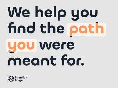 Intention Forge - Type Treatment branding function highlight identity minimal tyopgraphy type treatment