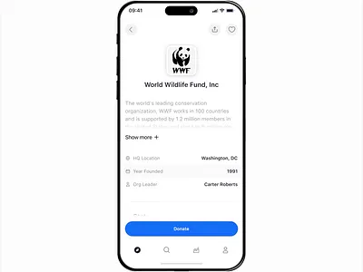 Benefi app demo design charity contribution crypto donation fintech investment mobile app non profit payment trend wwf