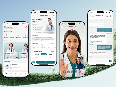 Wellma - Healthcare Mobile App appointment chat consulting detail doctor health app health care health monitoring healthcare medical medical app medical appointments mobile app ui video call