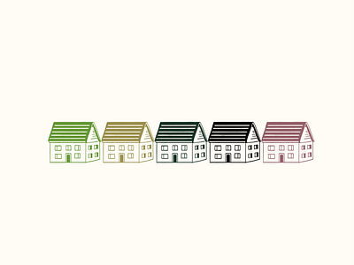 branded illustrations - houses approachable block branding drawn folk folk inspired hand drawn house houses illustration nordic organic simple