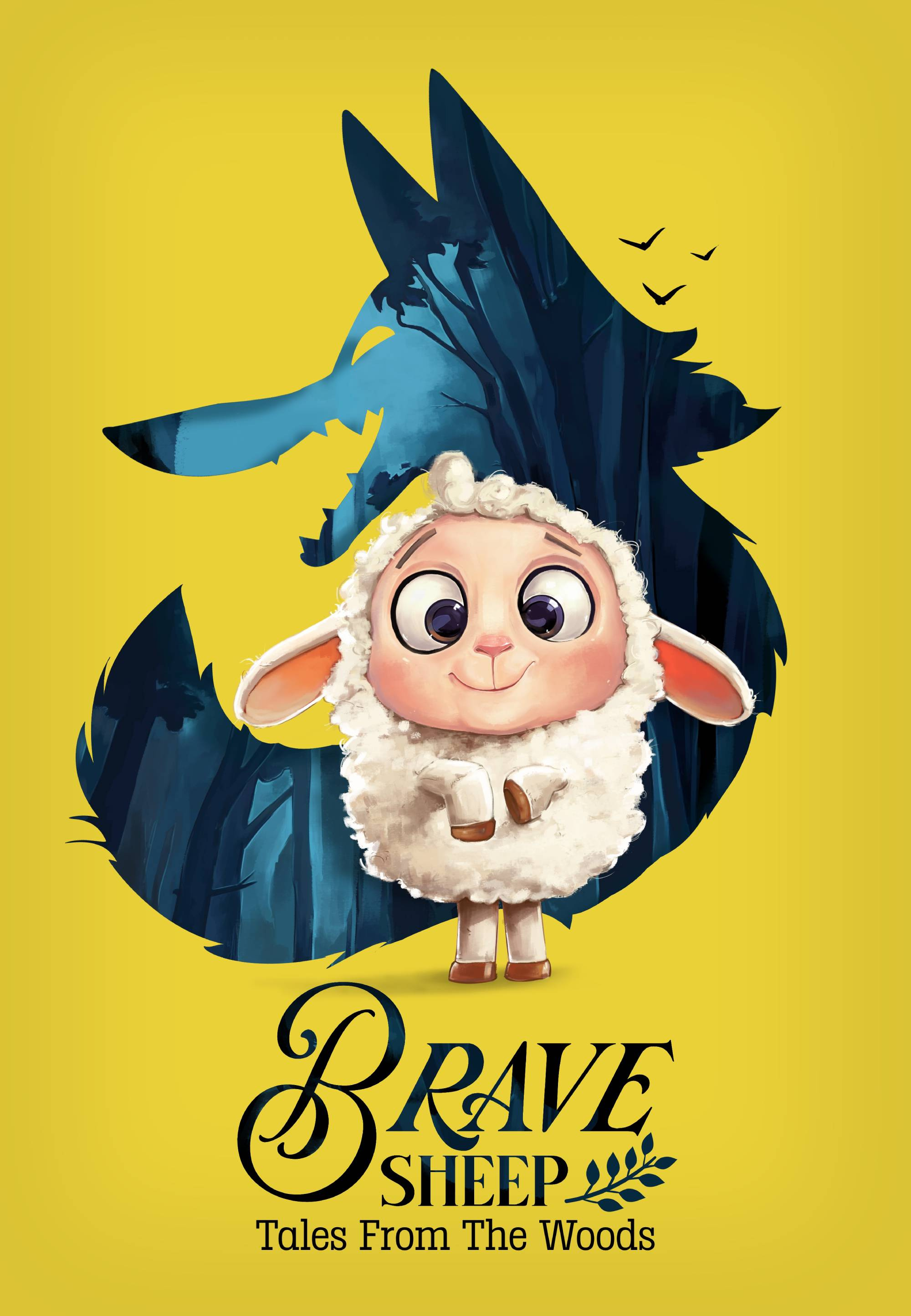 Brave Sheep animals bookcover cartoon character design childrens art funny gamedesign illustation illustration logo sheep stylize wolf yellow
