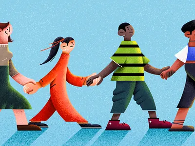 Walk With Me digital art graphic design illustration photoshop portrait