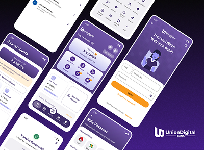 UnionDigital Bank | Mobile Bank App bank bank app banking digital bank finance financial financial technology fintech mobile app mobile app design ui ui design ui ux