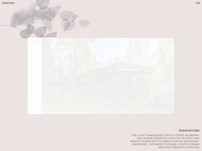 Website for event park. Private and corporate events architectural bureau design ui web webdesign