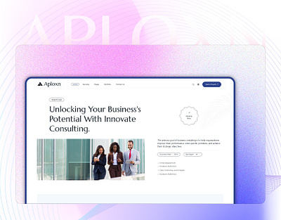 Aploxn UI/UX – Modern Design for Consulting Website consultingwebsite figma figmadesign responsivedesign ui uidesign uiux user experience userinterface uxdesign web design webdesign website