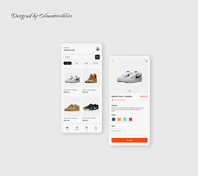Mobile E-commerce Store UI Design e commerce fashion figma mobile app mobile app design shoe store ui