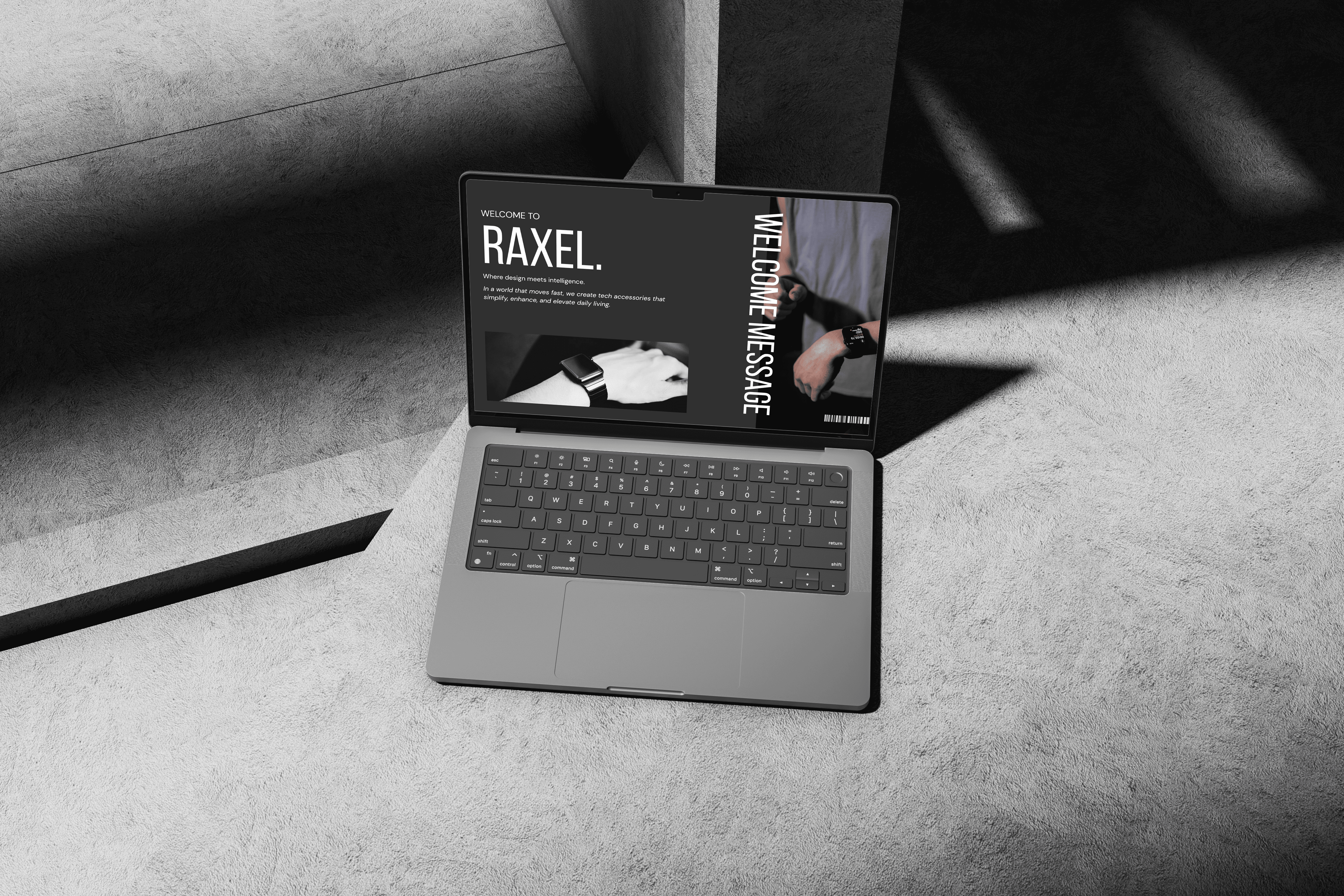 Modern Smart Accessories Brand Proposal airpods bold brand brand guidelines brand proposal branding device edgy marathon mockup modern pitch deck raxel runner running strava tech tws ui ux