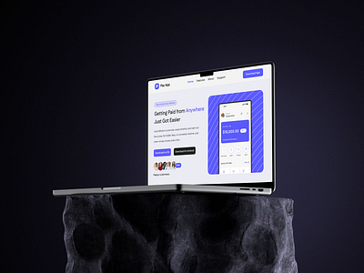 Fintech app landing page ui design design figma fintech fintech landing page landing page marketing ui web design