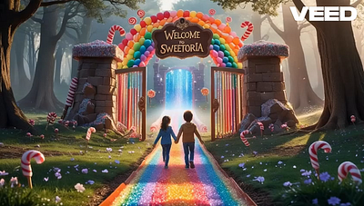 When Imagination Meets AI: Candy Kingdom Animation 3d illustration ai animation ai generated candyland capcut character animation chatgpt chocolate fantasy hailuoai kids animation magical world storytelling sweet world whimsical