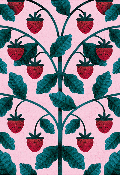 Strawberries digital art graphic design illustration photoshop strawberry
