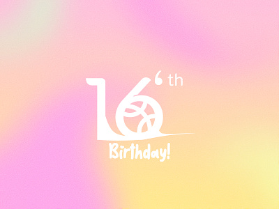 Sweet 16! 16 16th birthday bday birthday branding cute design dribbble graphic design illustration logo pink sweet typography ui ux vector
