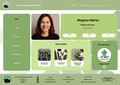 Urban Gardening Collective - 1st Iteration Designs design ui ux
