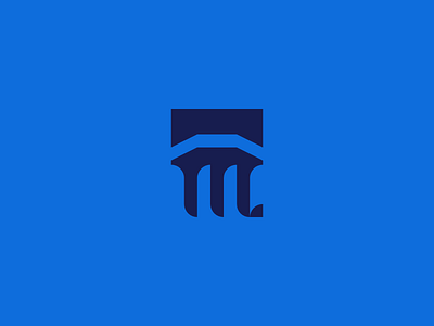 MML - Monogram, Logo Design attorney blue branding column firm icon identity law logo m monogram solid stationary
