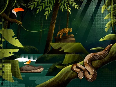 Welcome to the Jungle! animal digital art graphic design illustration photoshop
