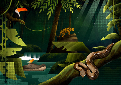 Welcome to the Jungle! animal digital art graphic design illustration photoshop