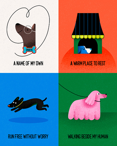 The Dreams of Rescue Dogs animal design digital art graphic design illustration photoshop