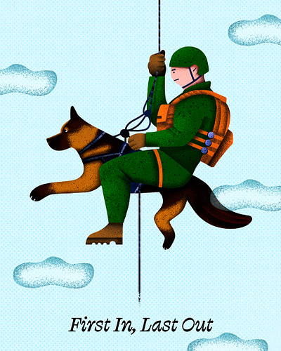The Dog's Job animal digital art graphic design illustration photoshop