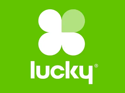 modern minimal logo lucky 3d branding custom logo graphic design illustration logo